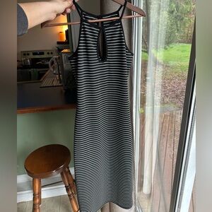 Striped Boycon Keyhole Dress